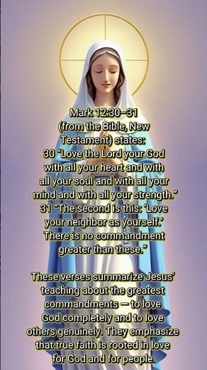MARK 12:30-31💖 The Greatest Commandments: Love God and Love Others #faith #bibleverse #love