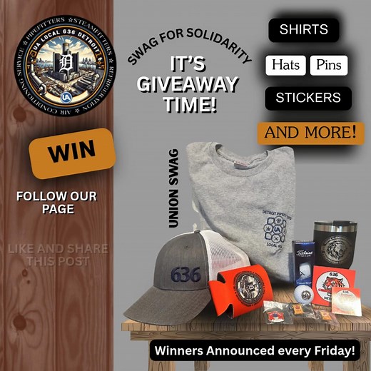 SWAG FOR SOLIDARITY! Union stickers, pins, and swag aren’t just cool—they’re powerful. They represent shared values, collective strength, and the pride we carry in our work. This year, we’re keeping the tradition alive. 🔹 What unions are still on your wishlist? 🔹 Got all the pins from your own union? 🔹 Or just starting your collection and curious about what union life is all about? We are in the spirit of #giving! Share and like this message then drop your name in the comments. We’re picking 