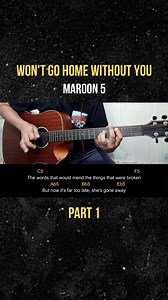 10K views · 179 reactions | Won't Go Home Without You - Maroon 5 | Guitar Tutorial part 1 | Boss Biong | Facebook
