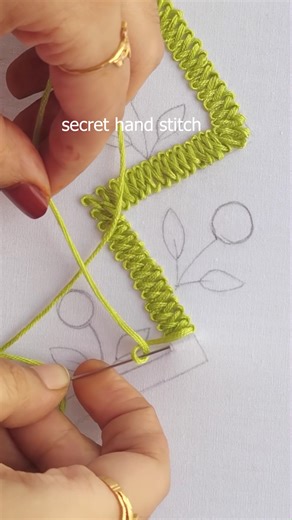 Super flawless embroidery so unique border stitch 💫 | Secret Hand Stitch