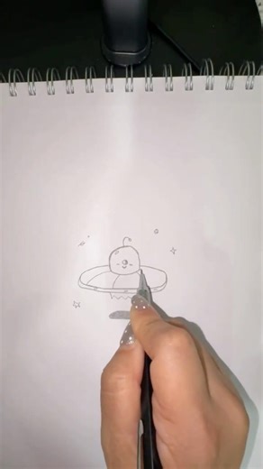 How to draw a cute Alien Spaceship
