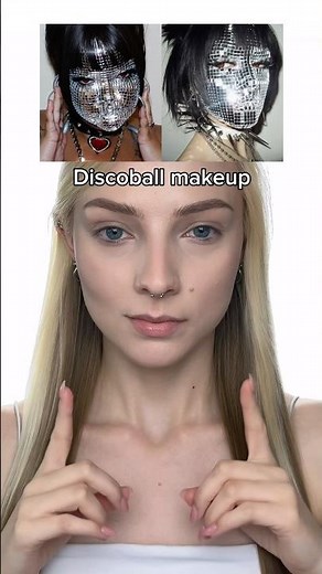 Discoball makeup tutorial 🪩#discoballmakeup #discoball #disco #makeuptutorial #creativemakeup