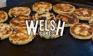 You can't visit Wales without trying a Welsh Cake and if you're The Recipe Hunters, you can't leave Wales without a (great) Welsh Cake recipe! Welsh cakes are like a fusion between a short bread cookie and a pancake. They are speckled with raisins and often times powdered with sugar. Welsh cakes are one of the most popular Welsh sweets and the favorite food of many a Welsh. Welsh Cakes were originally called "picau ar y maen" or "cakes on the stone,” because they were traditionally cooked over h