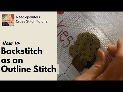 How to Cross Stitch Back Stitch as an Outline Stitch