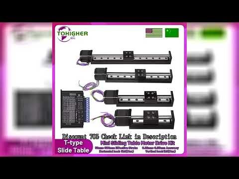 Motorized Slide Table T-type Linear Guide Rail Stage Mini Sliding Table Motor Drive Kit Electric Lin