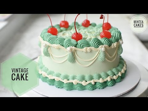 Vintage Cake Using Whipped Cream - How To Make Vintage Cake - Father's Day Cake