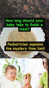 How long should your baby take to finish a meal? Most parents get this WRONG. The ideal mealtime for a new solid starter is 20–30 minutes — including touching, exploring, chewing and tasting. 30–40 mins = force-feeding Stop the meal at 30 minutes, even if the bowl isn’t finished. Early feeding is about skills, not quantity. When skills improve → intake naturally increases. Comment MEAL for my pediatrician-approved mealtime timing guide baby mealtime duration starting solids guide 20 minute baby 