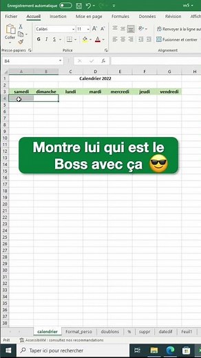 Comment faire un calendrier sur Excel ?