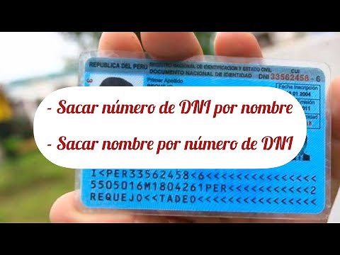 How to get a DNI number by name or vice versa in Peru