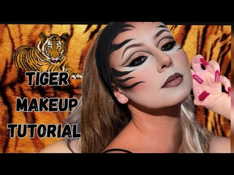 🐯 Tiger Makeup Tutorial | Step-by-Step Halloween & Cosplay Look (Beginner Friendly