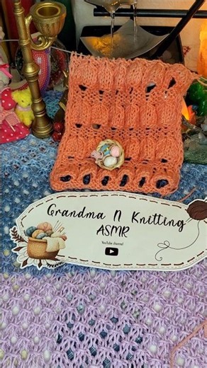 ASMR I Beautiful Textured Knitting Pattern 🌿 Bells or Little Nests?l