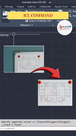 Crop image in AutoCAD easily using ICL command!