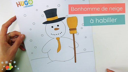 Découpez et habillez ce bonhomme de neige