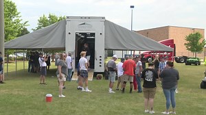4.1K views · 64 reactions | WATCH: The Wall That Heals is unloaded and setup for display in Emmett Charter Township Wednesday morning. The exhibit will be open for viewing July 14-July 17. More information on the wall can be found at: https://wwmt.com/newsletter-daily/the-wall-that-heals-vietnam-war-veterans-memorial-harper-creek-exhibit-jon-don-hayes-ron-mrozinski | News Channel 3 WWMT TV | Facebook