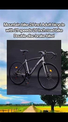 Mountain bike 26 inci Adult bicycle with 21speeds 26 inch road bike Double disc brake bike!
