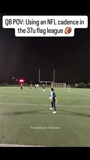 QB POV: Using an NFL cadence in FLAG FOOTBALL?! 😂🏈 #NFL #NFLShorts