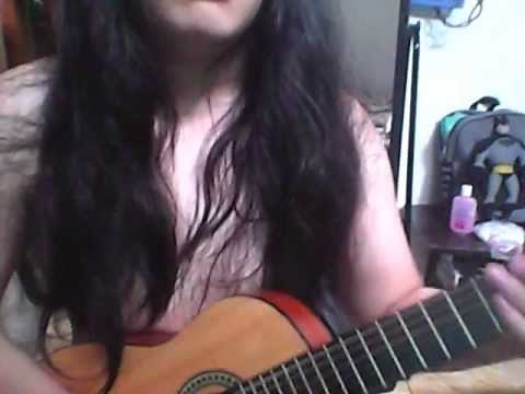 Hot Chick plays guitar NAKED!