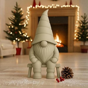 Scandinavian Tomte Gnome Sitting on Bench STL File | Christmas Holiday Gnome 3D Print Model | Nordic Elf Figurine Digital Download - Etsy