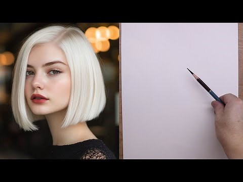 Beginners can easily master the skills of girl face drawing | Portrait Drawing Tutorial