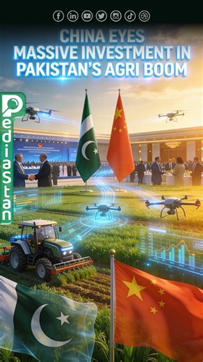 Pakistan is positioning agriculture as a major new area for Chinese investment. Pakistani and Chinese firms met at a Pak–China agriculture investment conference. The focus is smart farming tools, better yields, and modern supply chains. Pakistan wants tech transfer, joint ventures, and value-added food exports. Business leaders are exploring deals in seeds, irrigation, storage, and processing. The aim is faster farm growth and stronger agribusiness trade with China. #Pakistan #China #Agriculture