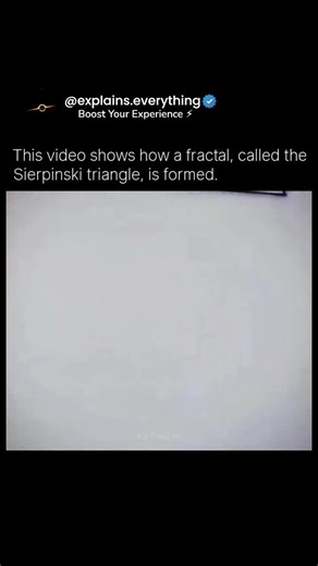 @explains._everything on Instagram: "A fractal is a complex geometric pattern that repeats itself at different scales, meaning that if you zoom in on one part of the shape, you’ll see a smaller version of the whole. Unlike simple shapes such as circles or squares, fractals can have infinite detail and often look irregular or jagged, but the repetition of their patterns gives them a kind of hidden order. They appear both in mathematics, where they’re generated by repeating equations, and in natur
