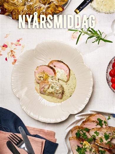 Förtrollande huvudrätt till nyår med potatisrosor