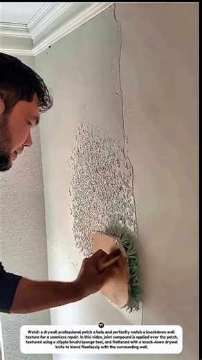 How to Match Knockdown Drywall Texture Perfectly | Satisfying Wall Repair
