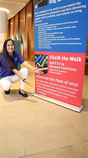 Chalk the Walk! Write a motivational or encouraging message for the Class of 2025 using chalk paper and pens available on campus. Your words will be displayed in the coliseum to cheer on graduates as they head into their big moment! 📍 Find posters at: Thornley Campus: Academic division offices Palmer Campus: Main Lobby Dorchester Campus: Lounge Rm. 108 Mount Pleasant Campus: Lounge Rm. 149 | Trident Technical College