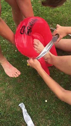 Outdoor Fun with Inflatable Pool Slide Activity