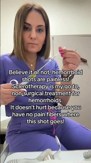 Sclerotherapy for internal hemorrhoids is painless. For internal hemorrhoids only. #hemorrhoids