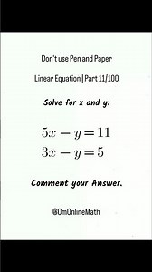Exploring Linear Equations in Two Variables ✨ #maths #omonlinemath