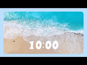 🌊 10-Minute 4K Slow Motion Ocean Timer: Calming Beach Waves for Stress Relief 🌊☀️