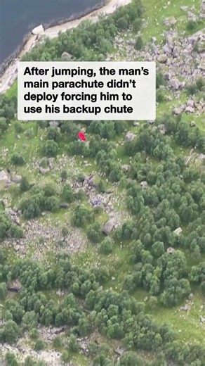 Base jumper has hair-raising close call