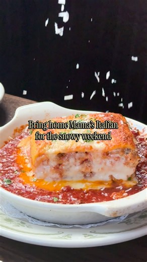 Being home a meal for the snowy weekend everyone can agree on: Lasagna! 🫶 Choose to pickup our lasagna cold and simply reheat in the oven whenever you are ready for a delicious meal. | Little Mama's Italian