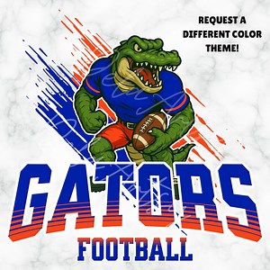 Gators Football Mascot Logo SVG PNG PDF | Blue & Orange Gator Mascot Clipart | School Team Graphic for Shirts, Sublimation | Download - Etsy
