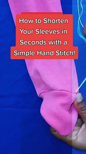 "How to Shorten Your Sleeves in Seconds with a Simple Hand Stitch! 🔥 ...