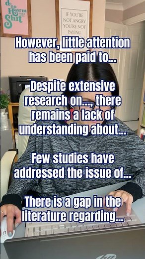 Writing about gaps in the literature in your lit review, sentence starter writing prompts