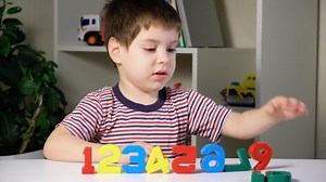 Boy 4 Years Learns Count Arranges Stock Footage Video (100% Royalty-free) 1088547447 | Shutterstock