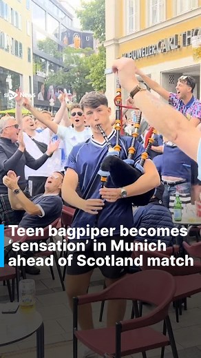 A Scottish teenager has wowed crowds in Germany with a bagpipe performance of songs including Super John McGinn and the German national anthem. Fraser Smith, 17, is among thousands of Scotland fans to have travelled to Germany to support the team on their campaign to bring home the European Champions trophy. #news #sport #EURO2024 #Football | STV Sport