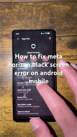 How to fix meta horizon black screen error on android mobile