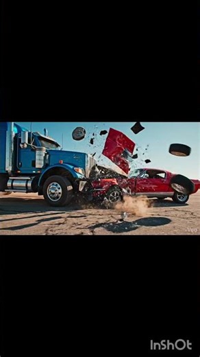 Ford Mustang vs Heavy Truck 💥 Who Wins the Crash Test?