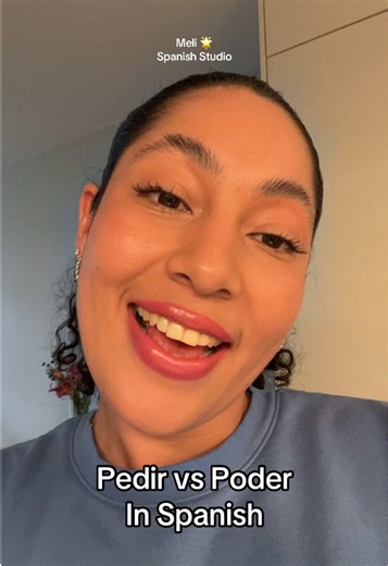 Pedir vs poder in Spanish - to ask for in Spanish - to be able to in Spanish - Can in Spanish - conjugation in present and past tense of pedir and poder- #spanishteacher #spanishtutor