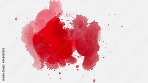 ink splatter compositing. dark red Ink Splatter Reveal the effect. Abstract ink slow motion transition reveal. ink brush stroke, fluid art background, overlay, alpha matte composition.