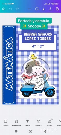 Portada y carátula de la temática de ✨ Snoopy ✨ entrega en PDF listo para imprimir y también disponible la plantilla editable en canva, escríbeme al número 970 146=061✏️📕#fyppppppppppppppppppppppp #cielodesign_ #canva #plantillas #portadas