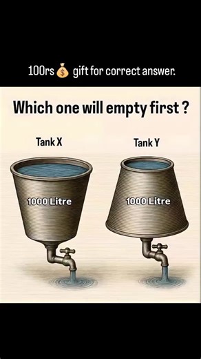 Coding Tutorial on Instagram: "Both tanks contain 1000 litres of water, but their geometry is different. Question for fellow engineers: ✓Which tank will empty faster? ✓How does the variation in cross-sectional area affect discharge pressure and flow rate? #mechworlz #EngineeringChallenge #FluidDynamics #ChemicalEngineering ProcessThinking"