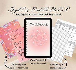 Digital Student Notebook: Planner, Study Notes, and Motivation (instant Download) - Etsy UK