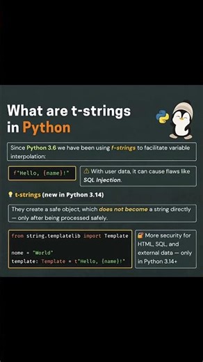 What are t-strings in Python #shorts #python