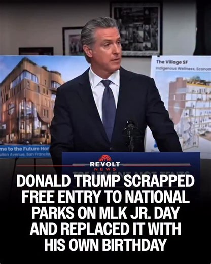 President Trump scrapped free entry to National Parks on Martin Luther King Jr. Day and replaced it with free access on his own birthday. In response, California Governor Gavin Newsom has directed more than 200 parks across the state to offer free entry on the holiday, honoring Dr. King’s legacy with public access for all. Source: Gov.Ca / @cagovernor | REVOLT News
