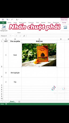 Chèn ảnh vào Excel không làm thay đổi kích cỡ ô trong bảng #tuyendungedufit #edufit #tinhocvanphong #excel #word