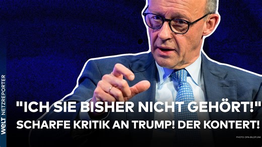 FRIEDRICH MERZ: "I haven't heard you before!" Sharp criticism of Donald Trump! He immediately fir...